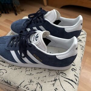 Adidas Gazelle Men's Navy and White Sneakers